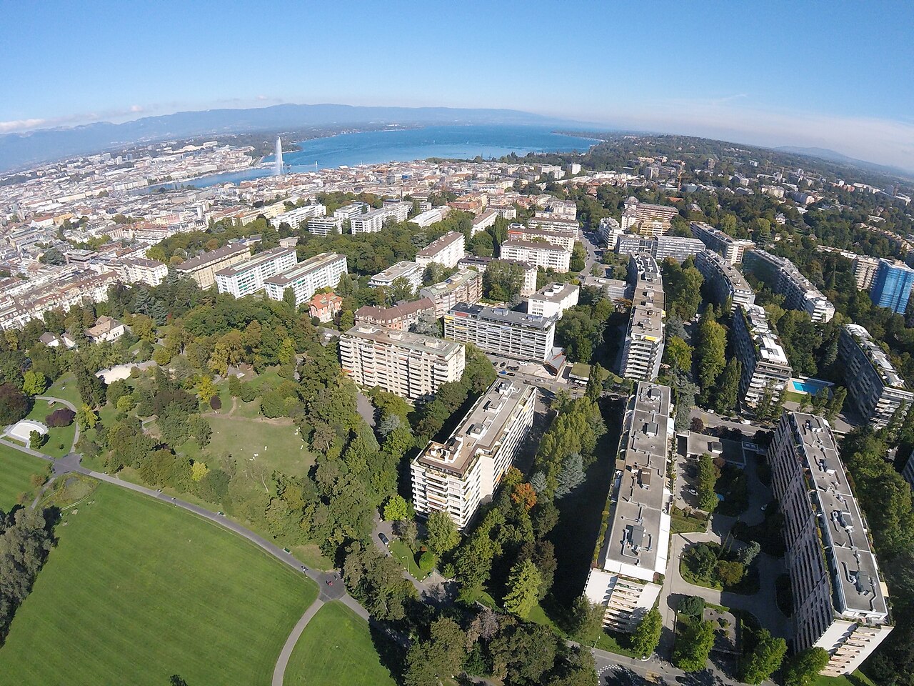 Champel district in Geneva, home to many premium dental clinics